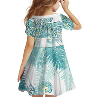 Aotearoa Maori Koru Curves Family Matching Off Shoulder Maxi Dress and Hawaiian Shirt Mossy Paua Shell