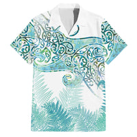 Aotearoa Maori Koru Curves Family Matching Tank Maxi Dress and Hawaiian Shirt Mossy Paua Shell