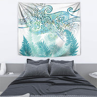 Aotearoa Maori Koru Curves Tapestry Mossy Paua Shell