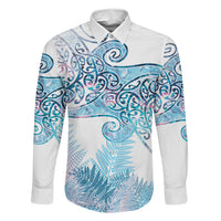 Aotearoa Maori Koru Curves Family Matching Summer Maxi Dress and Hawaiian Shirt Aqua Paua Shell