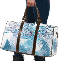 Aotearoa Maori Koru Curves Travel Bag Aqua Paua Shell