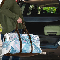 Aotearoa Maori Koru Curves Travel Bag Aqua Paua Shell