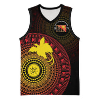 Papua New Guinea Independence Personalized Basketball Jersey Tapa Circle