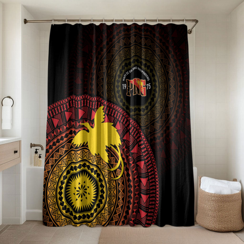 Papua New Guinea Independence Bathroom Set Tapa Circle