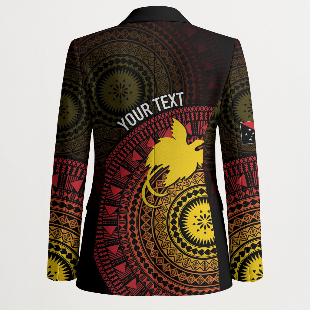 Papua New Guinea Independence Personalized Blazer Tapa Circle