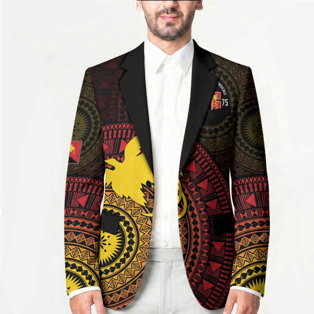 Papua New Guinea Independence Personalized Blazer Tapa Circle