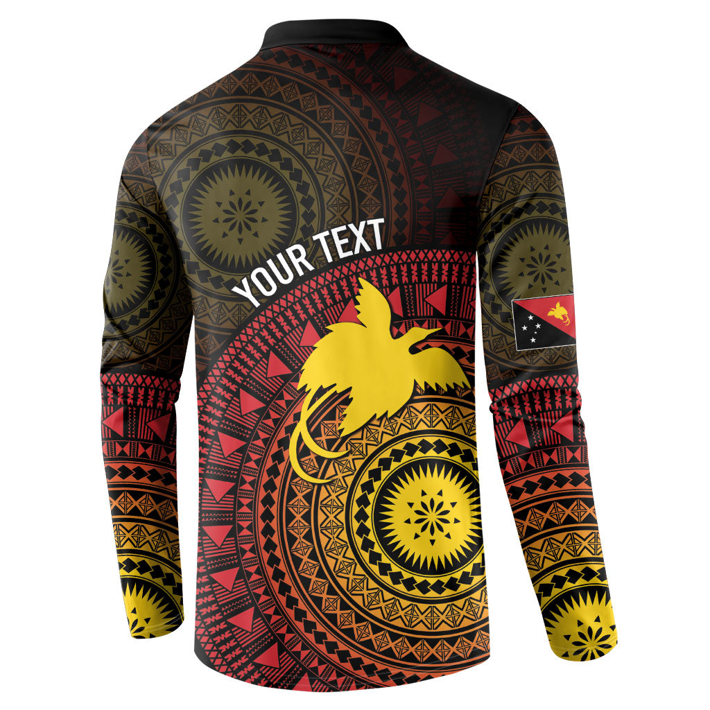 Papua New Guinea Independence Personalized Button Sweatshirt Tapa Circle