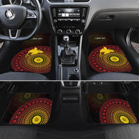 Papua New Guinea Independence Personalized Car Mats Tapa Circle