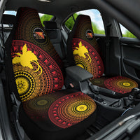 Papua New Guinea Independence Car Seat Cover Tapa Circle