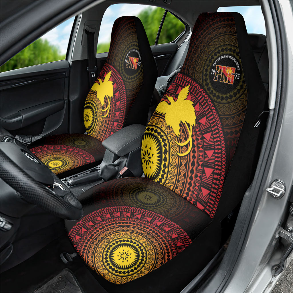 Papua New Guinea Independence Car Seat Cover Tapa Circle