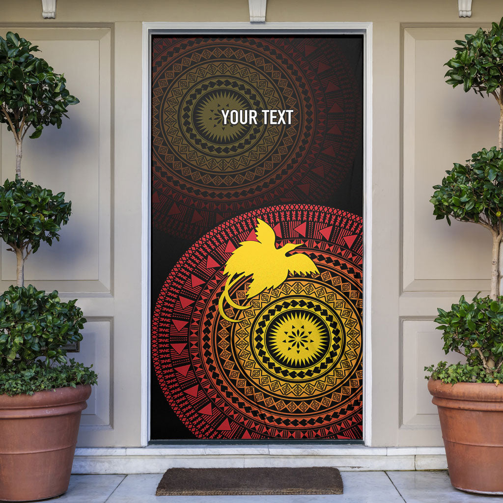 Papua New Guinea Independence Personalized Door Cover Tapa Circle