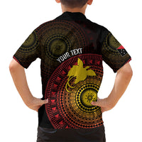 Papua New Guinea Independence Personalized Family Matching Mermaid Dress and Hawaiian Shirt Tapa Circle