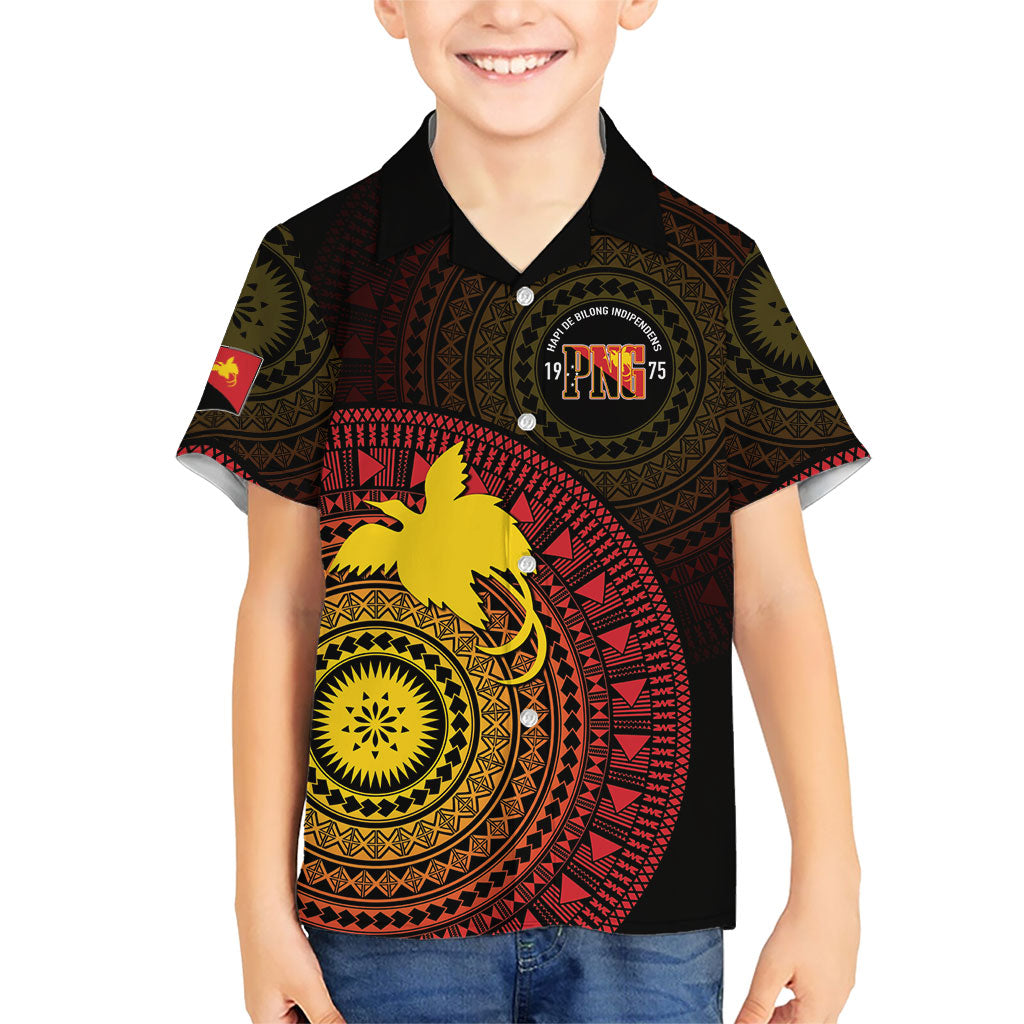 Papua New Guinea Independence Personalized Family Matching Mermaid Dress and Hawaiian Shirt Tapa Circle