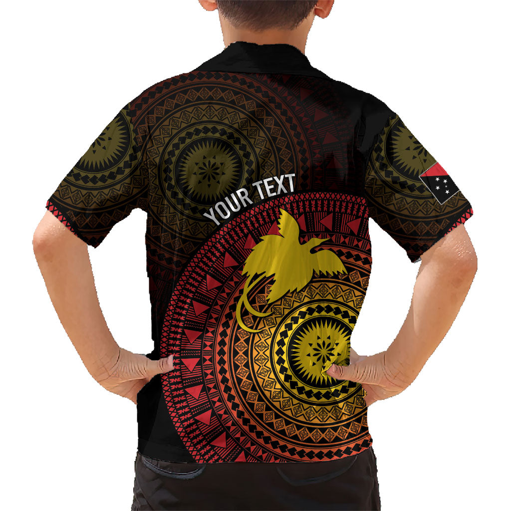 Papua New Guinea Independence Personalized Family Matching Puletasi and Hawaiian Shirt Tapa Circle