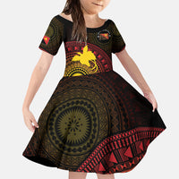 Papua New Guinea Independence Personalized Family Matching Tank Maxi Dress and Hawaiian Shirt Tapa Circle