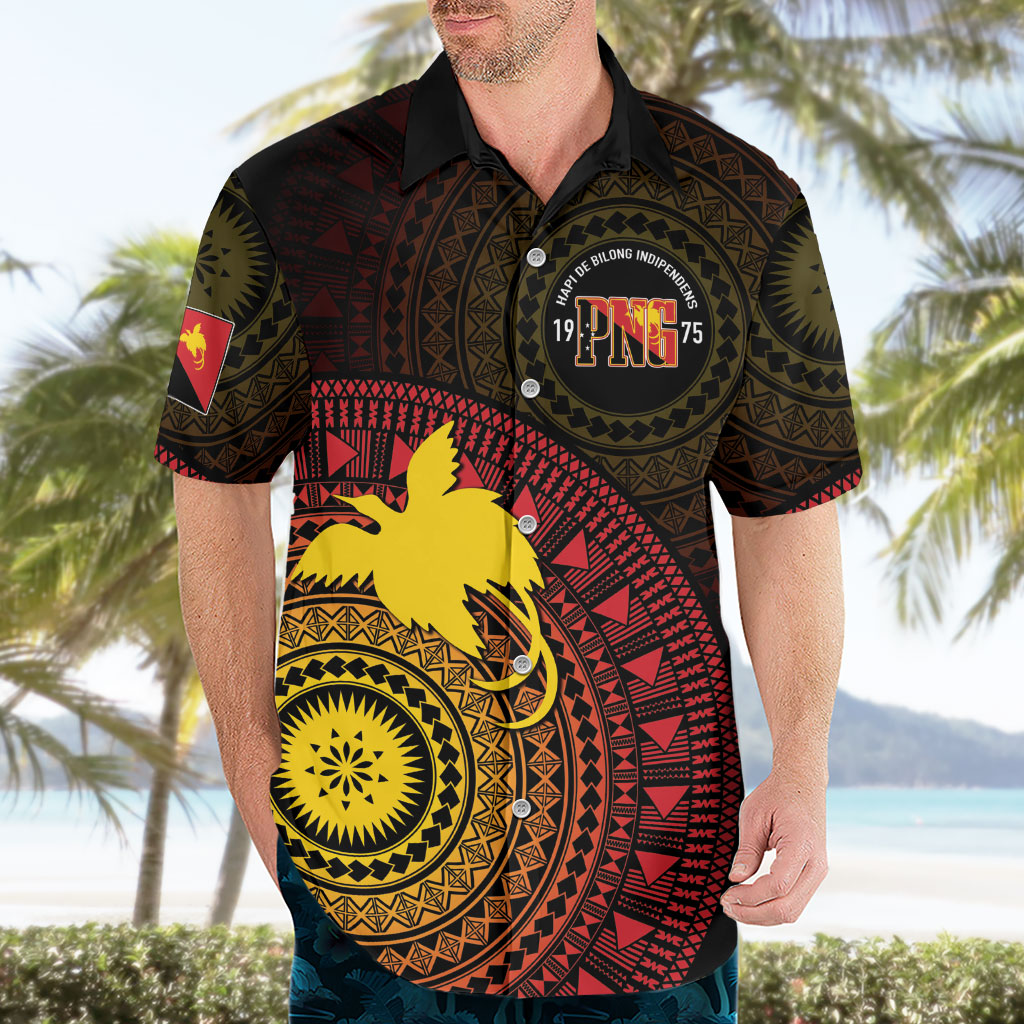 Papua New Guinea Independence Personalized Hawaiian Shirt Tapa Circle