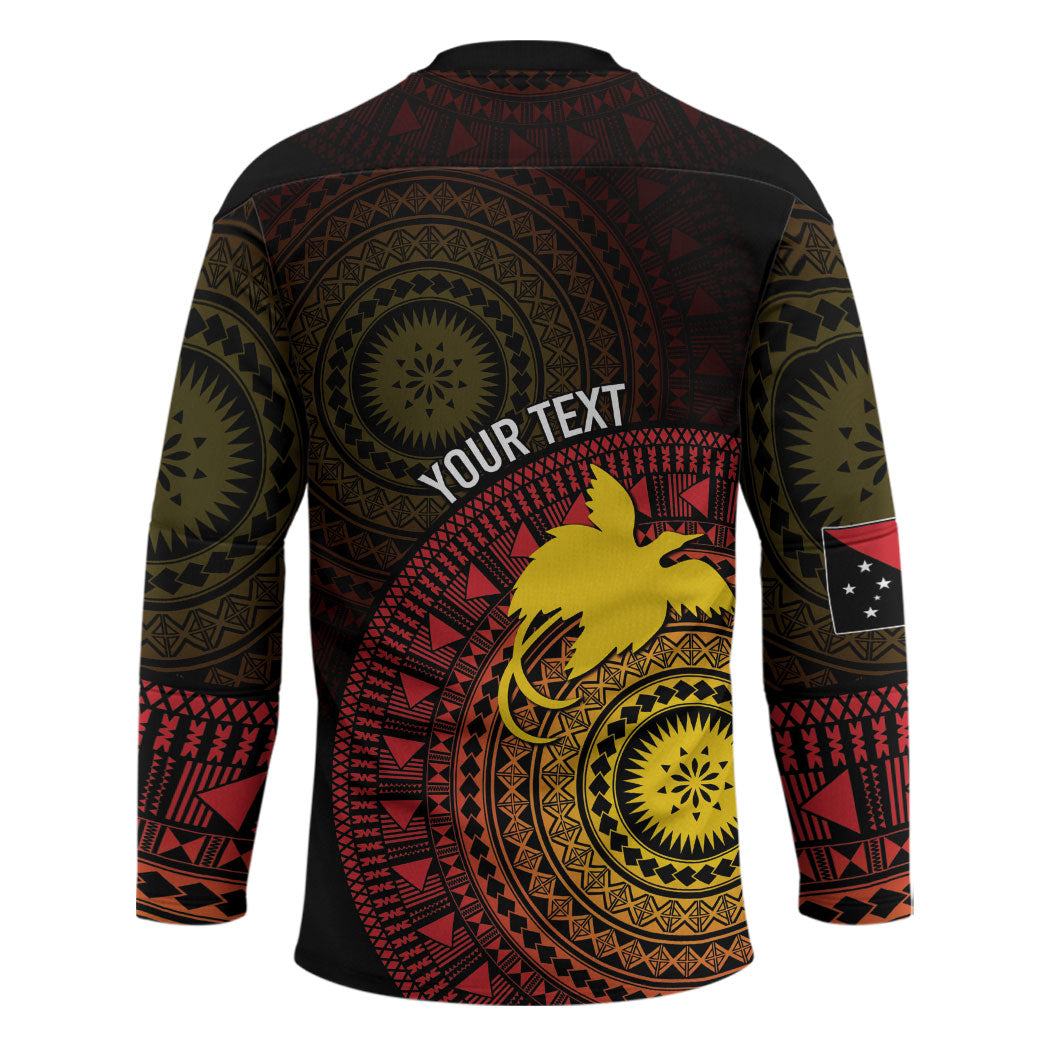 Papua New Guinea Independence Personalized Hockey Jersey Tapa Circle