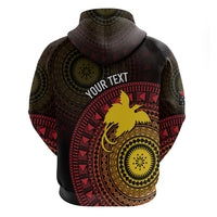 Papua New Guinea Independence Personalized Hoodie Tapa Circle
