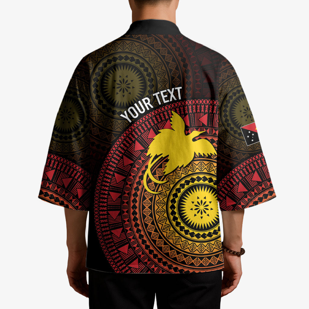 Papua New Guinea Independence Personalized Kimono Tapa Circle