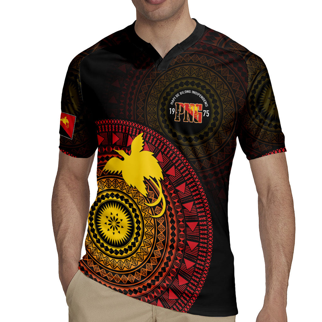 Papua New Guinea Independence Personalized Rugby Jersey Tapa Circle