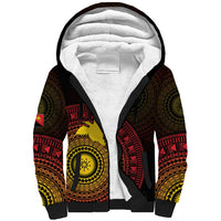 Papua New Guinea Independence Personalized Sherpa Hoodie Tapa Circle
