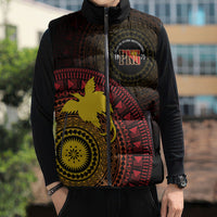 Papua New Guinea Independence Personalized Sleeveless Puffer Jacket Tapa Circle