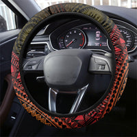 Papua New Guinea Independence Steering Wheel Cover Tapa Circle