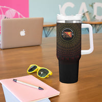 Papua New Guinea Independence Personalized Tumbler With Handle Tapa Circle