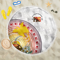 Hapi De Bilong Indipendens Papua New Guinea Beach Blanket PNG Lime Pot