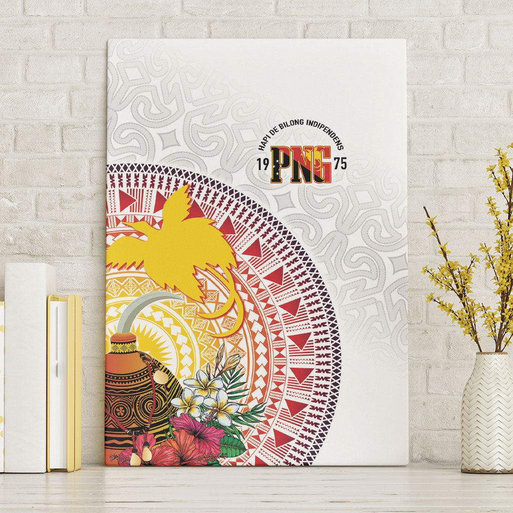 Hapi De Bilong Indipendens Papua New Guinea Canvas Wall Art PNG Lime Pot LT7 Without Frame White - Polynesian Pride