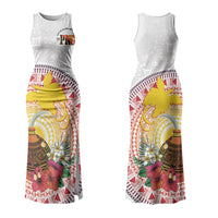 Hapi De Bilong Indipendens Papua New Guinea Couples Matching Tank Maxi Dress and Hawaiian Shirt PNG Lime Pot LT7 - Polynesian Pride