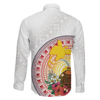 Hapi De Bilong Indipendens Papua New Guinea Family Matching Off Shoulder Short Dress and Hawaiian Shirt PNG Lime Pot LT7 - Polynesian Pride
