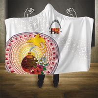 Hapi De Bilong Indipendens Papua New Guinea Hooded Blanket PNG Lime Pot
