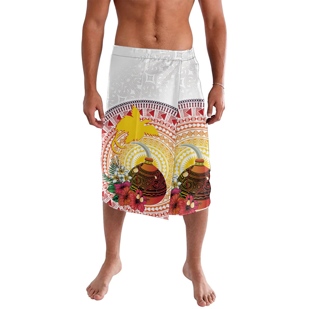 Hapi De Bilong Indipendens Papua New Guinea Lavalava PNG Lime Pot LT7 White - Polynesian Pride