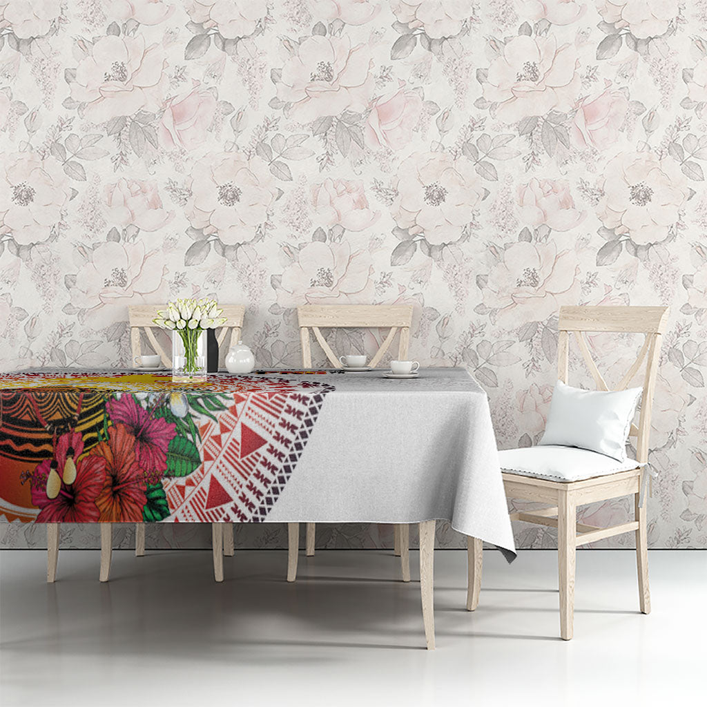 Hapi De Bilong Indipendens Papua New Guinea Tablecloth PNG Lime Pot
