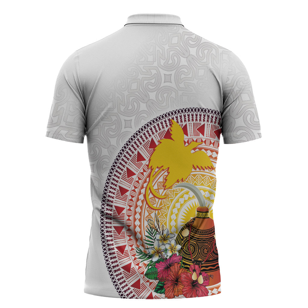 Hapi De Bilong Indipendens Papua New Guinea Zipper Polo Shirt PNG Lime Pot