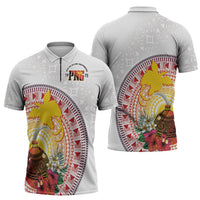 Hapi De Bilong Indipendens Papua New Guinea Zipper Polo Shirt PNG Lime Pot