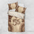 Bula Fiji Day 55th Anniversary Masi Tapa Bedding Set Emerald Jubilee - Beige - Polynesian Pride
