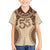 Bula Fiji Day 55th Anniversary Masi Tapa Kid Hawaiian Shirt Emerald Jubilee - Beige - Polynesian Pride