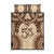 Bula Fiji Day 55th Anniversary Masi Tapa Quilt Bed Set Emerald Jubilee - Beige - Polynesian Pride