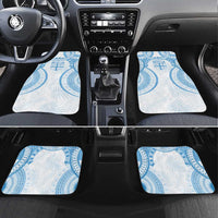 Bula Fiji Day 55th Anniversary Masi Tapa Car Mats Emerald Jubilee - Turquoise LT7 Set 4pcs Turquoise - Polynesian Pride