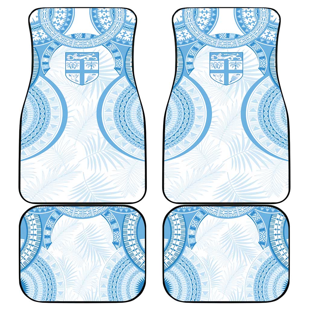 Bula Fiji Day 55th Anniversary Masi Tapa Car Mats Emerald Jubilee - Turquoise LT7 - Polynesian Pride