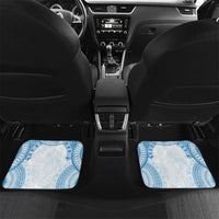 Bula Fiji Day 55th Anniversary Masi Tapa Car Mats Emerald Jubilee - Turquoise LT7 Set 2pcs - Back Turquoise - Polynesian Pride