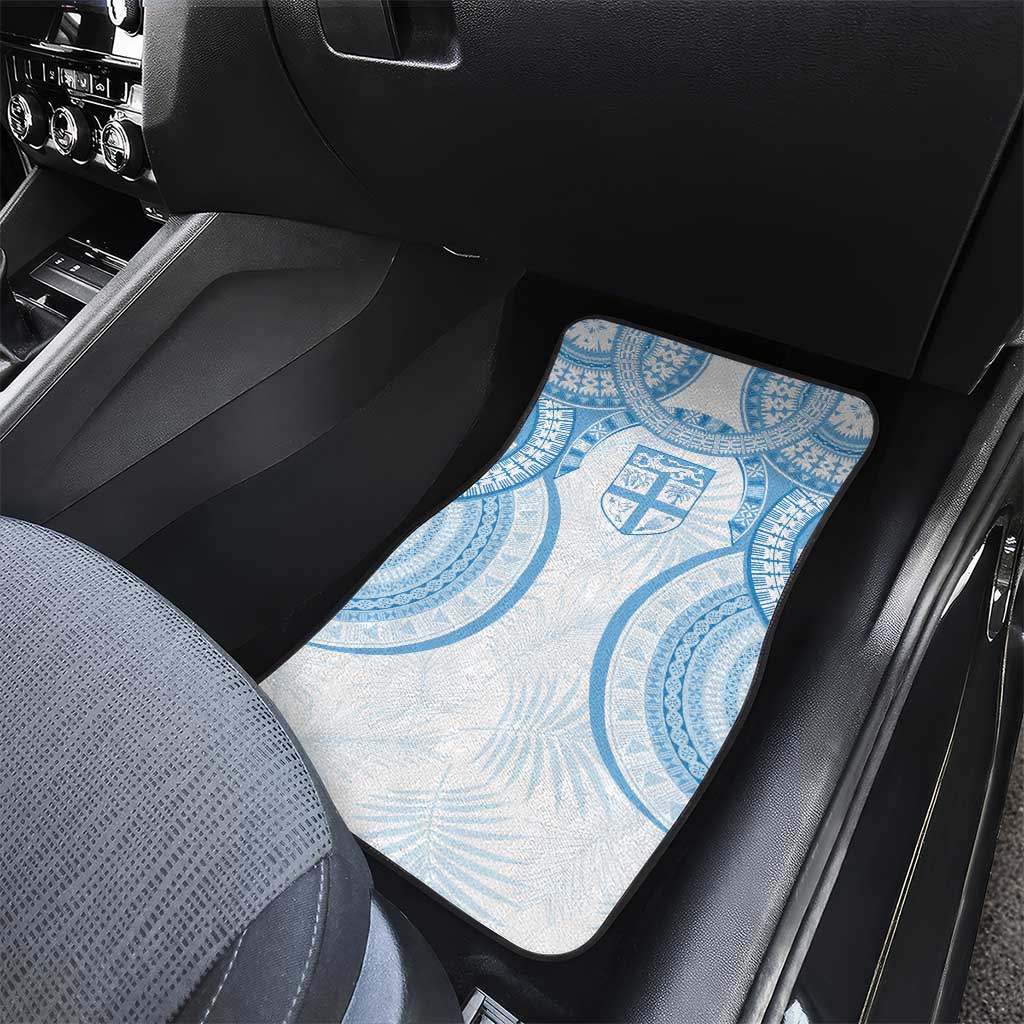 Bula Fiji Day 55th Anniversary Masi Tapa Car Mats Emerald Jubilee - Turquoise LT7 - Polynesian Pride