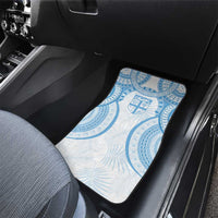 Bula Fiji Day 55th Anniversary Masi Tapa Car Mats Emerald Jubilee - Turquoise LT7 - Polynesian Pride