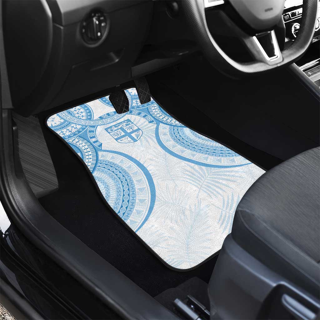 Bula Fiji Day 55th Anniversary Masi Tapa Car Mats Emerald Jubilee - Turquoise LT7 - Polynesian Pride