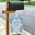 Bula Fiji Day 55th Anniversary Masi Tapa Garden Flag Emerald Jubilee - Turquoise - Polynesian Pride