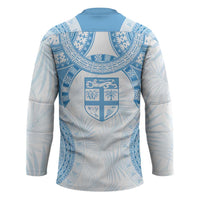 Bula Fiji Day 55th Anniversary Masi Tapa Hockey Jersey Emerald Jubilee - Turquoise - Polynesian Pride