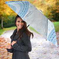 Bula Fiji Day 55th Anniversary Masi Tapa Umbrella Emerald Jubilee - Turquoise - Polynesian Pride