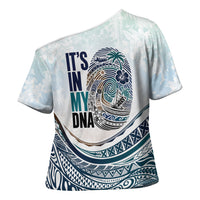 Pasifika It's In My DNA Cross Shoulder Shirt Islands Pride LT7 - Polynesian Pride